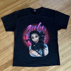 zulu ‘brandy i wanna be down’ air brushed black hardcore band t shirt tee large